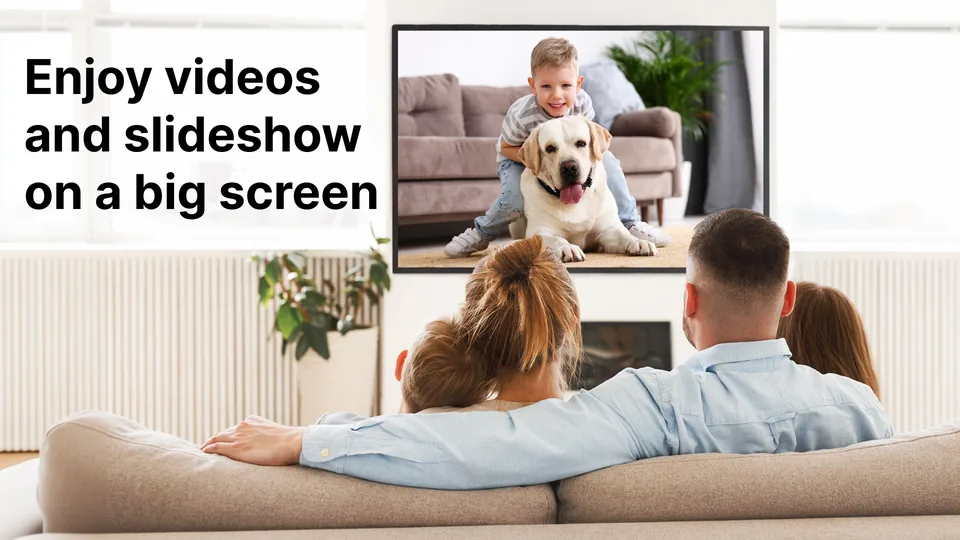 Videos and slideshows from iCloud on a big-screen TV